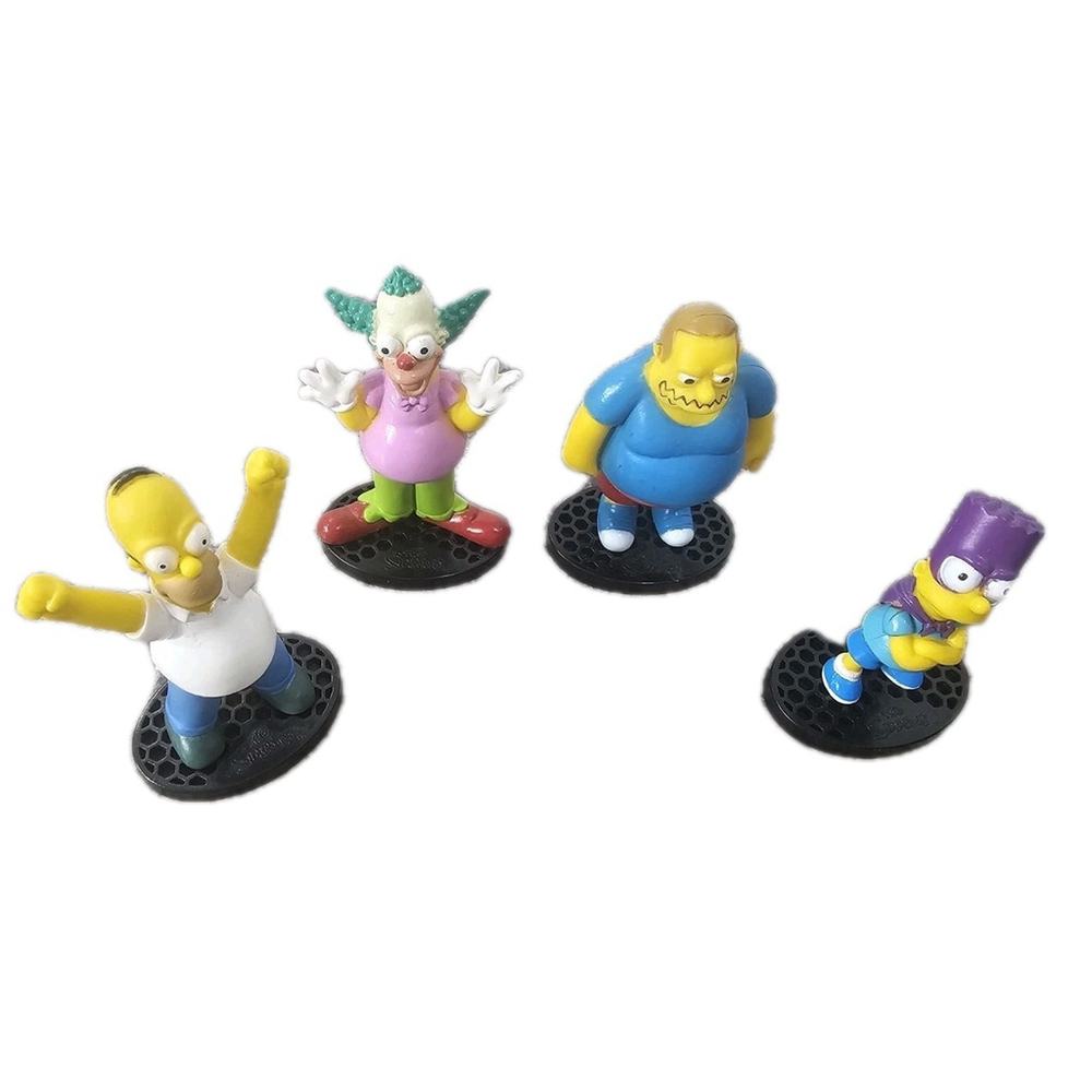VINTAGE LOT OF 6 THE SIMPSONS HOMER MARGE BART MAGGIE Grandpa FIGURES